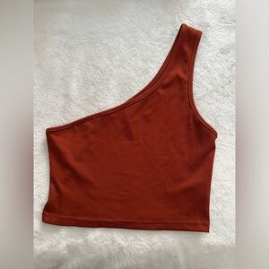 One Shoulder Cropped Tank Top